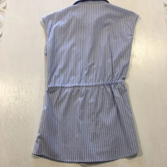 C&C California Striped Tank Button Blouse Tie Top - Picture 5 of 6